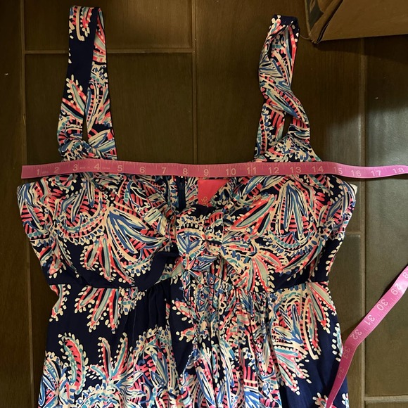 NWT Lilly Pulitzer Maui Miss Shell Blue Oyster Bay Sleeveless Maxi Dress 10 - Picture 12 of 17